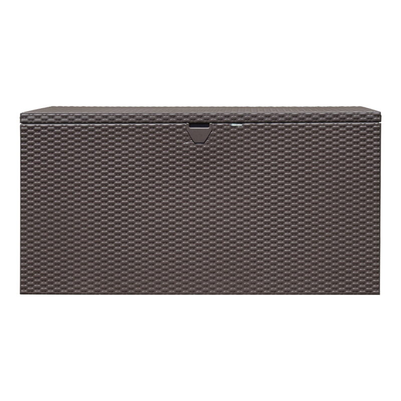 Spacemaker HDG Outdoor Weather-Resistant 134.5 Gallon Metal Deck Box, Espresso