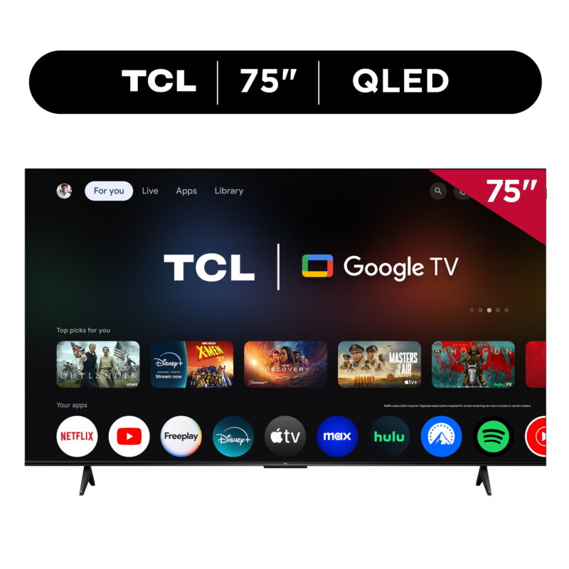 TCL 75" Q Series (NEW 2025)  4K UHD HDR QLED Smart TV with Google TV – Dolby Vision, Dolby Atmos, Motion Rate 120, HDR 10+, Auto Game Mode - 75Q51K