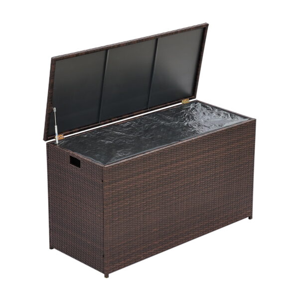 Teamson Home 154-Gallon Outdoor Storage Chest with Handles, Brown