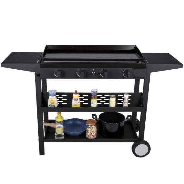 Vebreda 4-Burner 30" Griddle Propane Gas Grill, Black