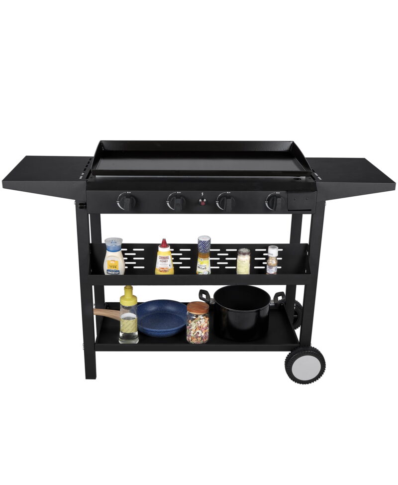 Vebreda 4-Burner 30" Griddle Propane Gas Grill, Black