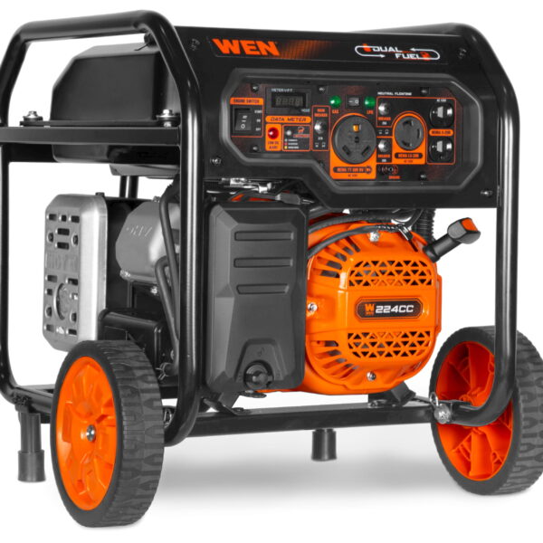 WEN 5,600-Watt Dual Fuel Portable Generator with Wheel Kit, Electric Start, and CO Watchdog (DF5600X)