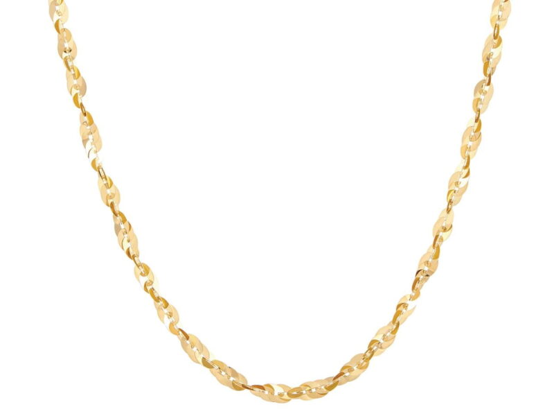 Women's Welry 3mm Cleo Link Chain Necklace in 10kt Yellow Gold, 18"