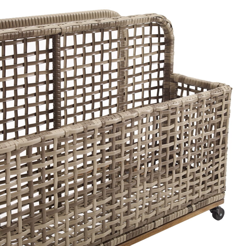 Crosley Furniture Ridley Wicker Outdoor Storage Pool Caddy for Toys, Floats, Patio Furniture Cushions - Image 2