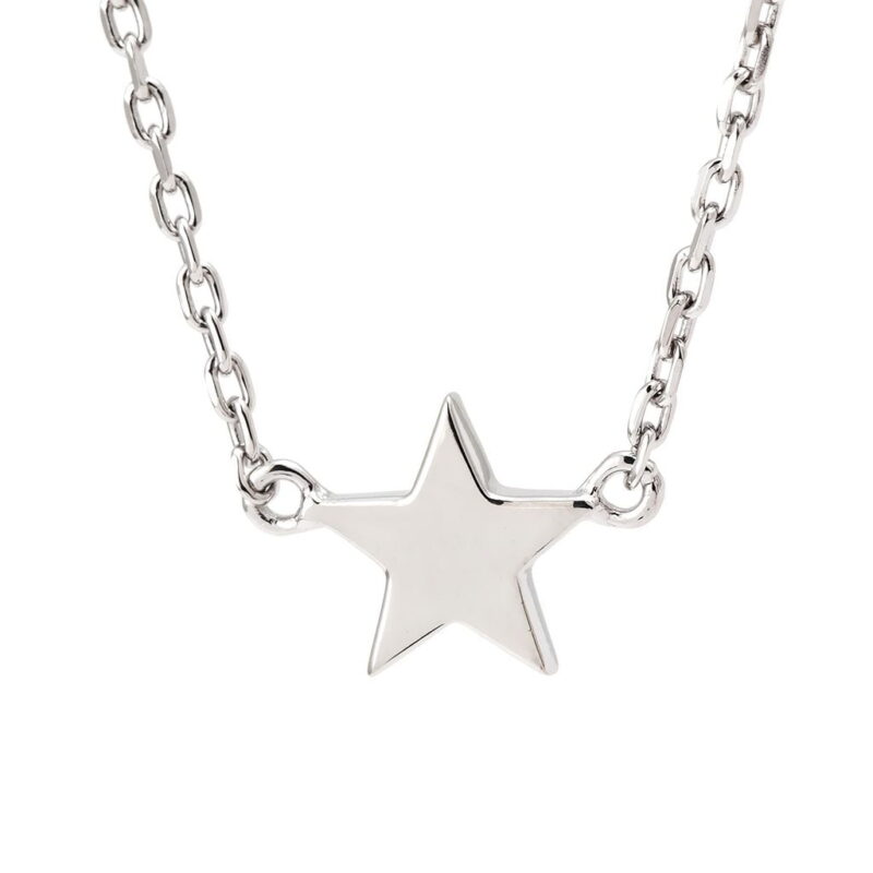 Nina Valenti Silver Diamond 7mm Star Necklace 16+2" - Image 2