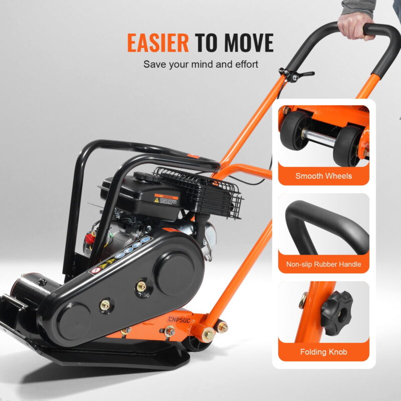 KFFKFF flat plate compactor 2.8 HP hand push compactor 78.5cc EPA engine - Image 5