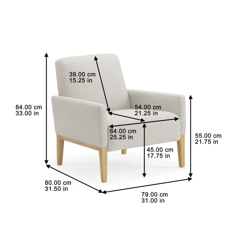 Better Homes & Gardens Reading Accent Chair, Cream - Image 5