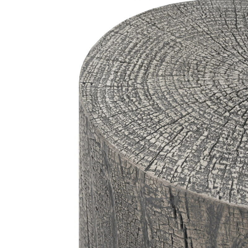 Christopher Knight Home Outdoor Round Propane Tank Cover, Lightweight Concrete Side Table, Light Grey - Image 6