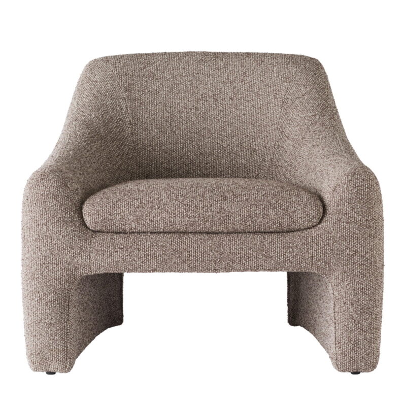Better Homes & Gardens Emerson Curvy Accent Chair, Truffle Brown Boucle - Image 5