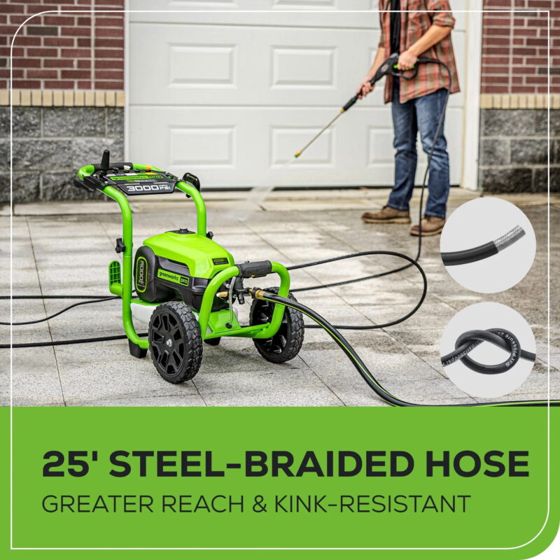 Greenworks 3000 PSI 2.0 Max GPM TruBrushless Electric Pressure Washer (Motor: 120V) - Image 2