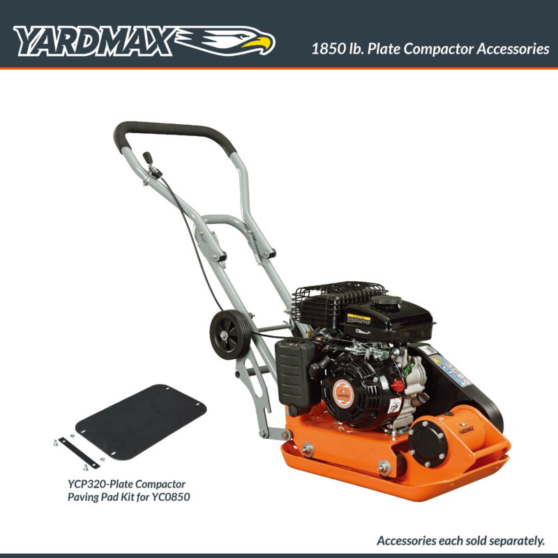 YARDMAX 2.5HP, 1850 lb, 79cc, Compaction Plate Compactor, 5900 VPM - Image 5