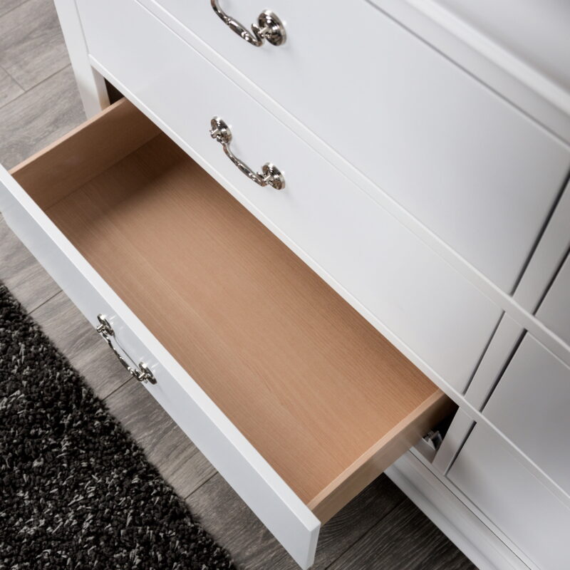 Furniture of America Vrai 6-Drawer Solid Wood White Dresser - Image 5