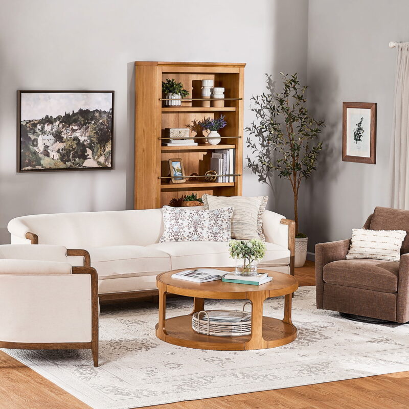 My Texas House Haven 5-Shelf Bookcase, Warm Brown Finish - Image 2