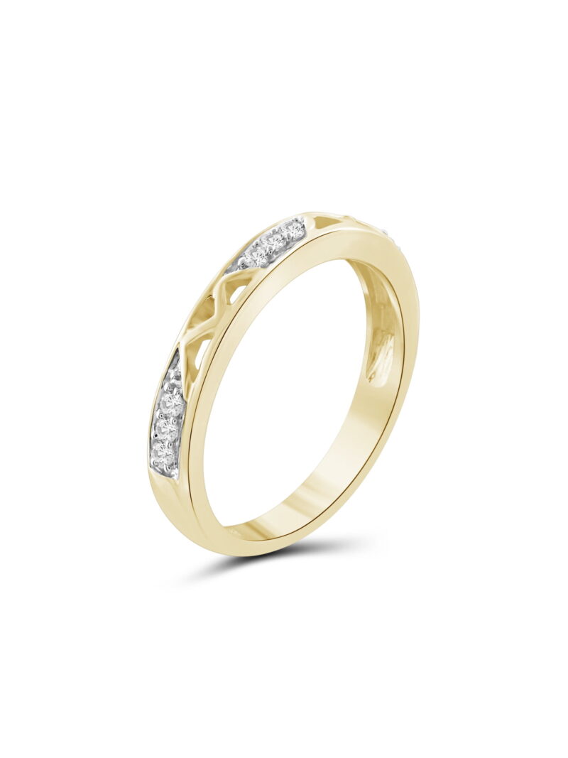 JewelersClub Diamond Rings for Women – Accent White Diamond Ring Jewelry– 14K Gold-Plated Silver Bands for Women –– Ring by JewelersClub - Image 2