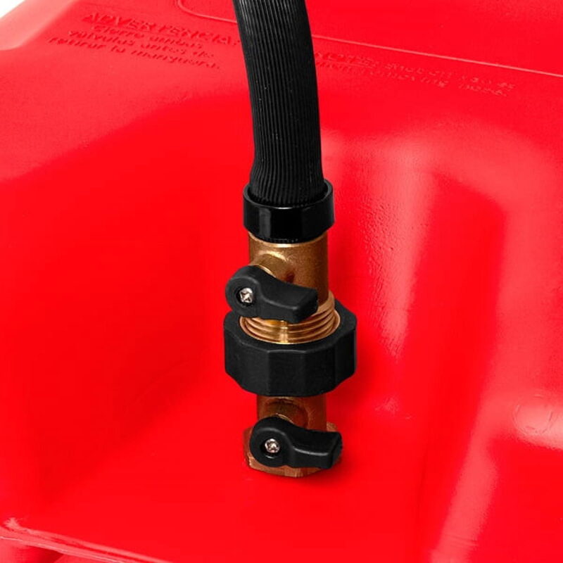 Scepter Flo N Go Duramax 14 Gallon Wheeled Siphoned Pump or Gravity Fed Gas Can Caddy. 14 Gallon Capacity. - Image 2