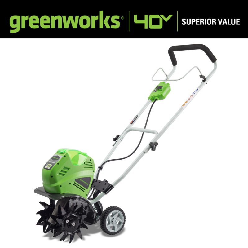 Greenworks 40V 10" Front-Tine Standard Rotating Walk-Behind Garden Cultivator, Battery Not Included 27062A - Image 3