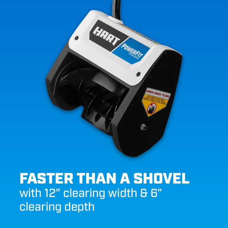 HART 40-Volt 12-inch Single Stage Battery-Powered Snow Shovel Kit, (1) 4.0Ah Lithium-Ion Battery - Image 3