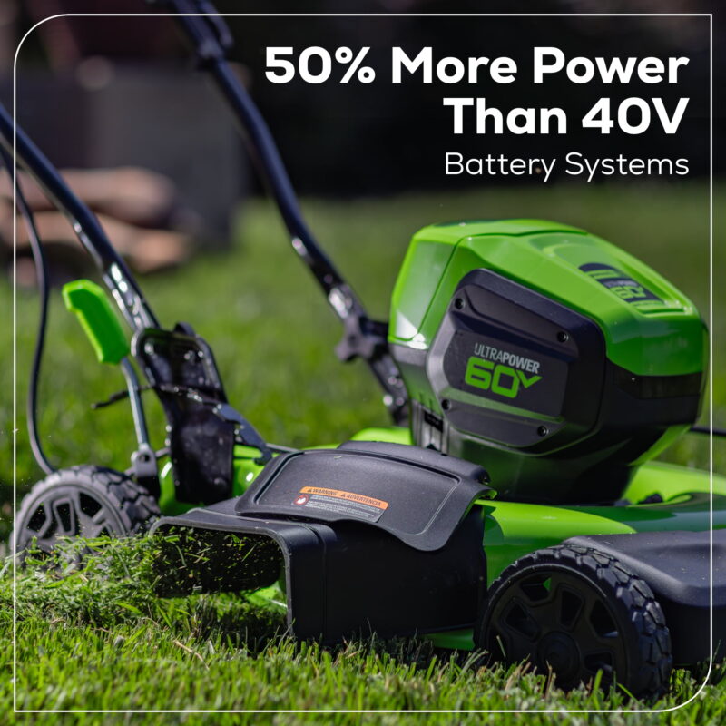 Greenworks 60V 19" Cordless Battery Push Lawn Mower with 5.0Ah Battery & Charger 2531802 - Image 4