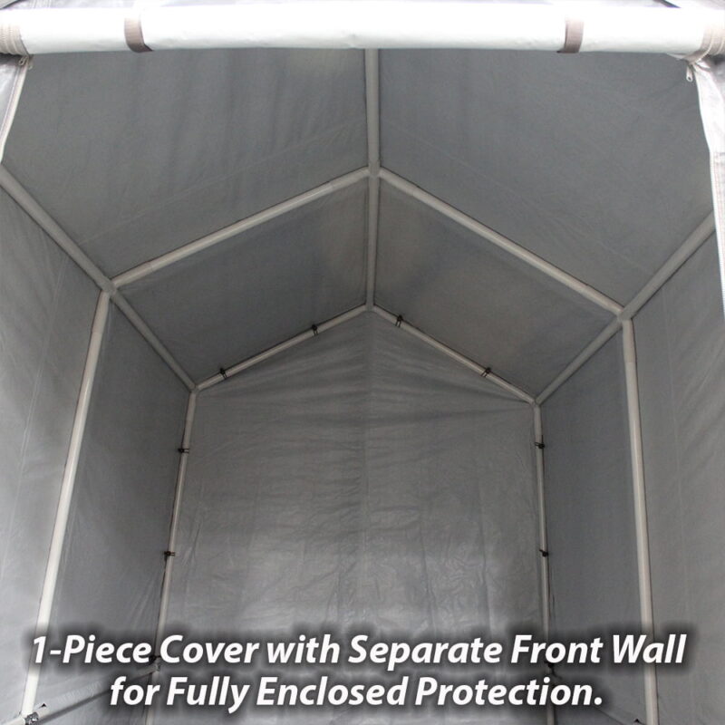 King Canopy 7 ft x 12 ft x 6.5 ft Silver Carport - Image 4