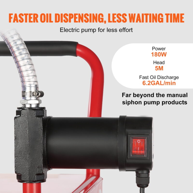 SKYSHALO 30 Gallon Fuel Caddy, 23.5 L/min, 180W Portable Fuel Storage Tank Container with Electric Pump Wheels - Image 2