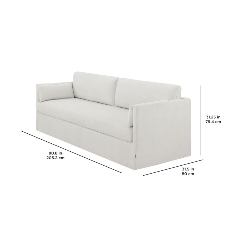 Better Homes & Gardens Waylen Slipcover Sofa, Cream, by Dave & Jenny Marrs - Image 2