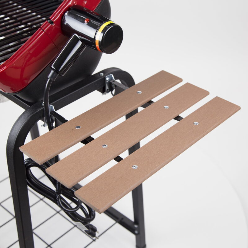 Americana Portable Electric Cart Grill with Two Folding Tables, Red - Image 5