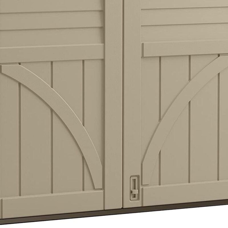 Suncast 34 cu. ft. All-Weather Resin Horizontal Outdoor Storage Shed, Taupe - Image 3