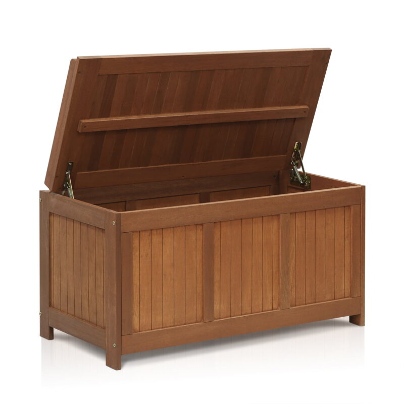 Furinno Tioman Durable and Water Resistant 41.9 Gallon Wood Deck Box, Brown - Image 3