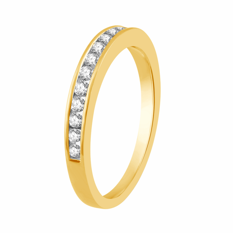 Brilliance Fine Jewelry Women's 10K Yellow Gold Stackable Wedding Band, 1/4 CTW Lab Grown Diamond - Image 6
