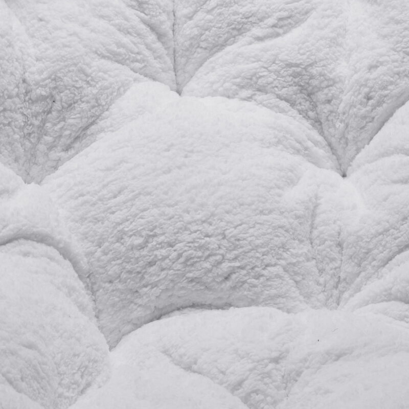 Better Homes & Gardens Papasan Accent Chair, White Sherpa - Image 3