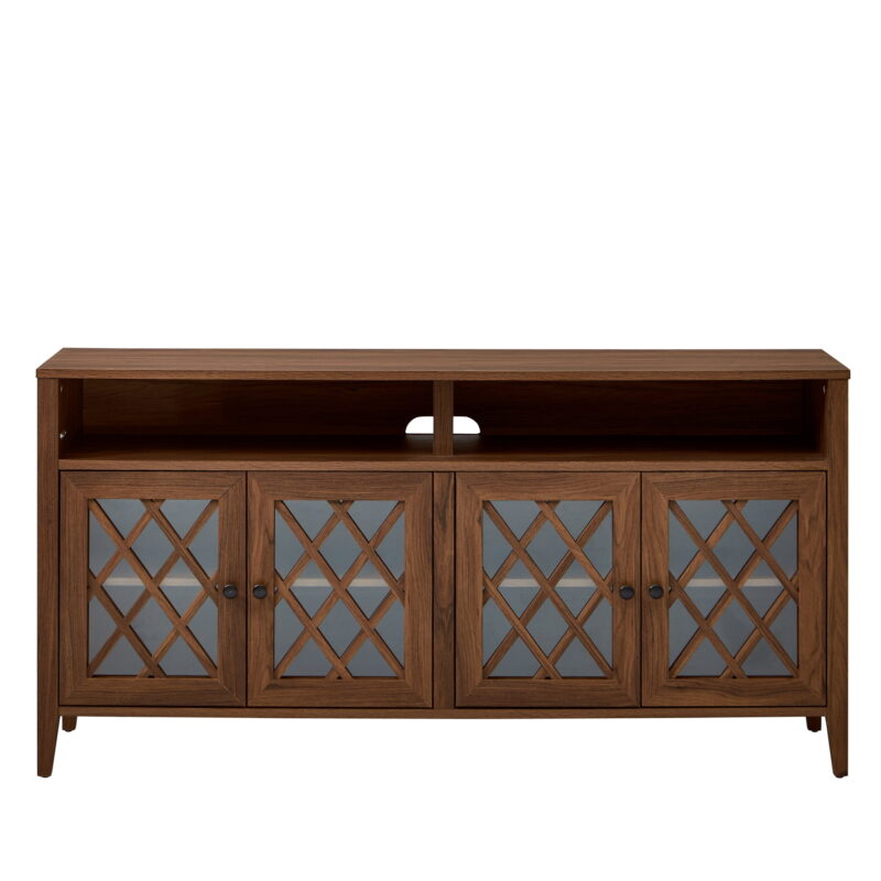 Better Homes & Gardens Trellis TV Stand for TVs up to 65", Walnut - Image 3