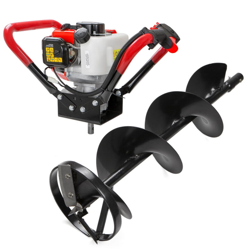 XtremepowerUS Gas Ice Auger 81093 - 55cc 2-Stroke Powerhead, 10 in Bit - 1 Piece Set - Image 2