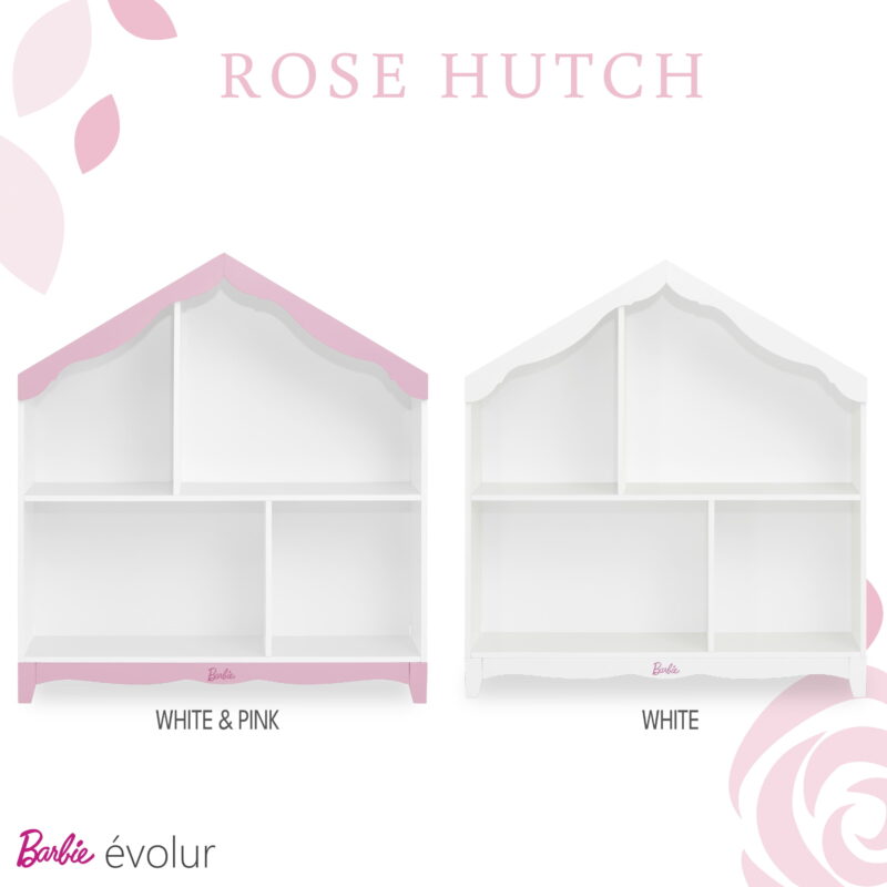 Barbie by Evolur Rose Hutch in White and Pink - Image 3