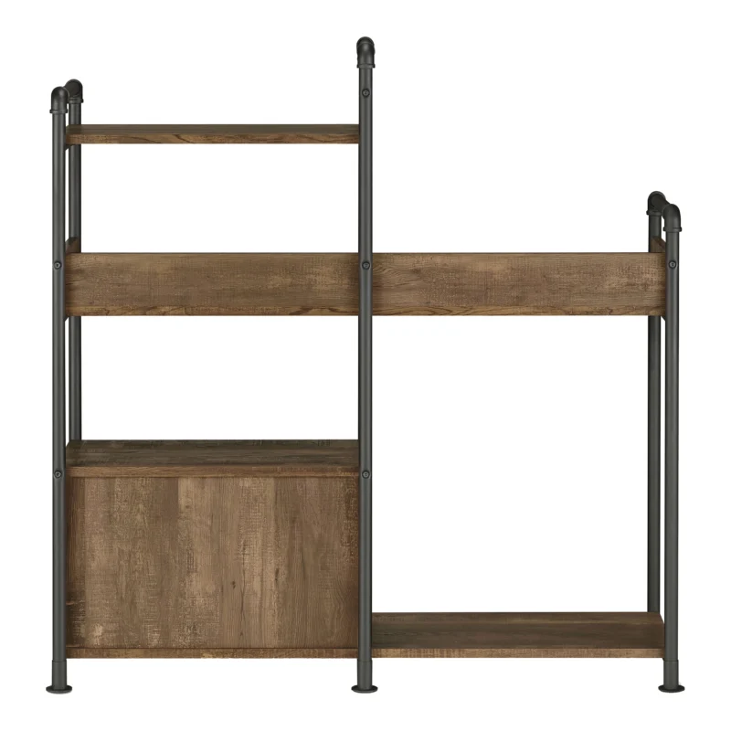 Furniture of America Gaile 6-Shelf Wood Adult Bookcase, Reclaimed Oak - Image 6