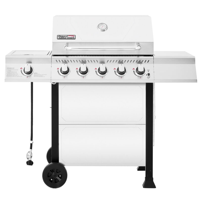 Royal Gourmet GA5401T 5-Burner BBQ Liquid Gas Grill with Sear Burner and Side Burner,  Stainless Steel 60,000 BTU Barbecue Grill,Silver - Image 2