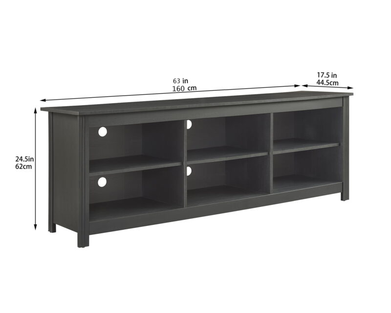 Mainstays Adjustable Shelf TV Stand for TVs up to 70", Black Finish - Image 7