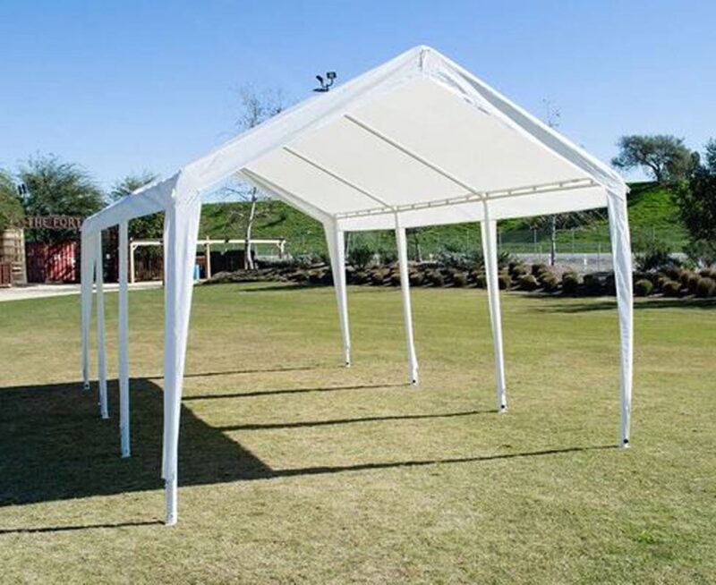 10x20 (8) Leg Portable Carport Outdoor Party Sun Shade Shelter - WHITE - 1 1/2" Frame - Image 6