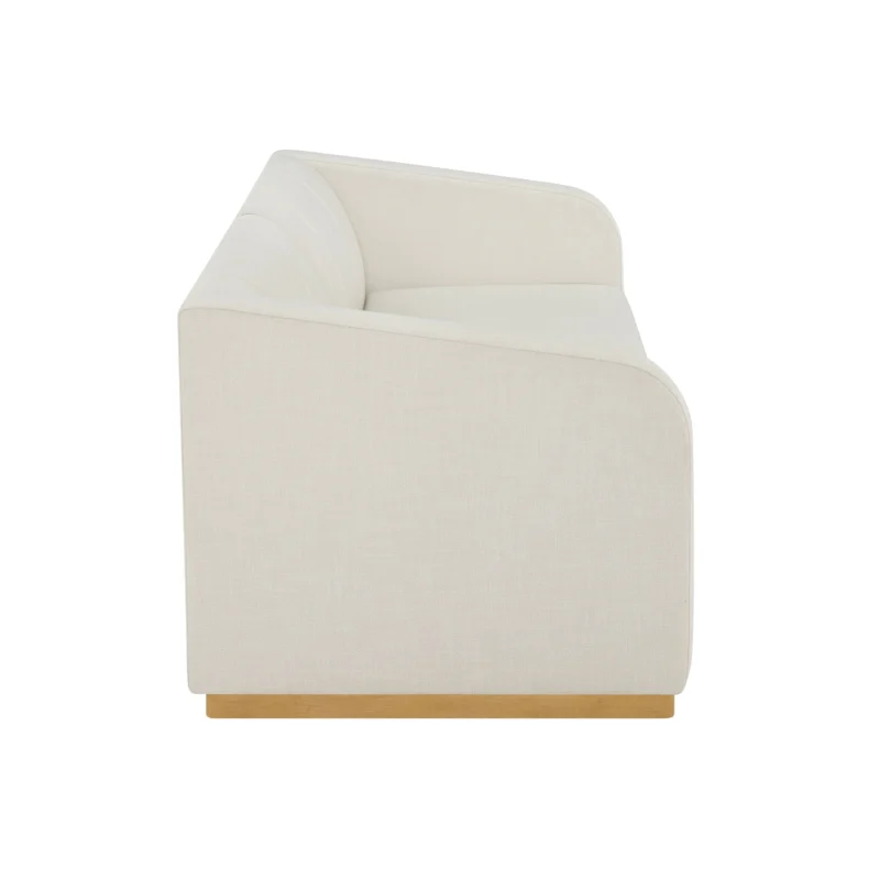Better Homes & Gardens Lillian Channel Tufted Sofa 83.5" Cream Linen - Image 3