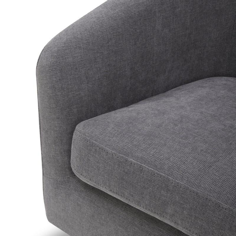 Better Homes & Gardens Bradford Wooden Base Modern Swivel Accent Chair, Gray - Image 7