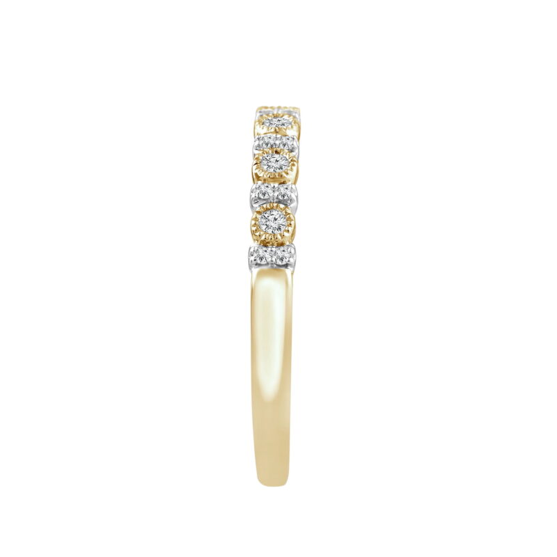 COLOR OF LOVE Spotlight Stackable Diamond Band in 10K Yellow Gold 1/6 ct. tw - Image 4