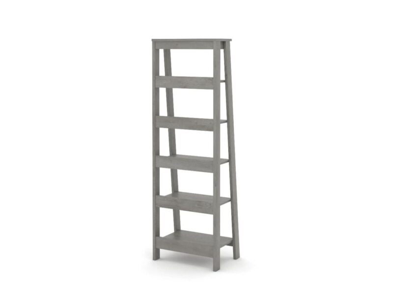 Sauder Trestle 5-Shelf Open Display Bookcase, Mystic Oak Finish - Image 2