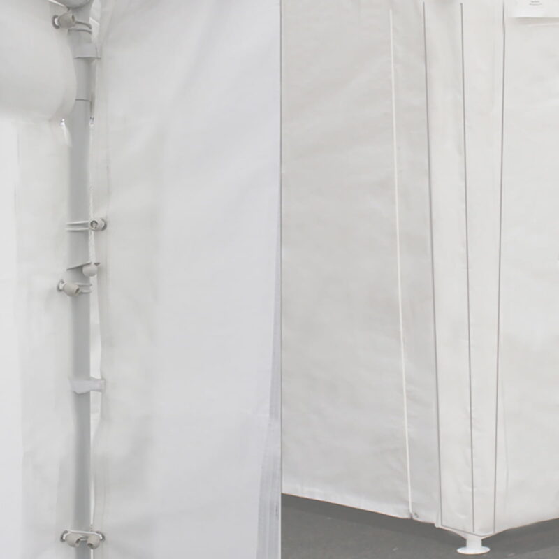 King Canopy 20 ft x 20 ft Carport Canopy Polyethylene Sidewall Kit w/ Bug Screen Windows - Image 4