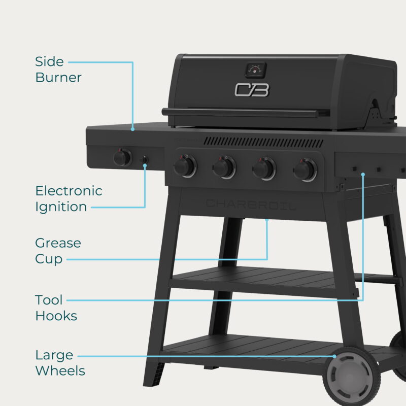 Charbroil Performance Series FlavorMax 4-Burner Gas Grill with Side Burner - Image 2