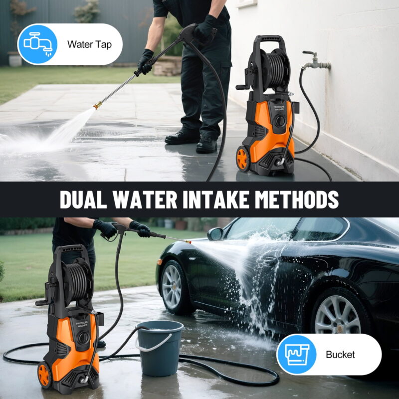 Fenbeli 4500PSI Pressure Washer Electric Power Washer with 23FT Hose and 20FT Power Cord for Cars with 4 Quick Connect Nozzles And 500ml Foam Cannon - Image 7