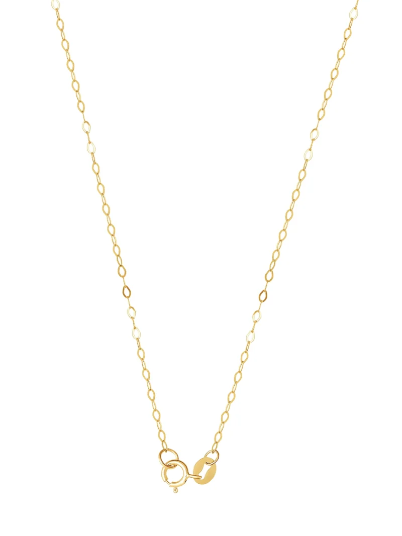 Brilliance Fine Jewelry Women's 10kt Gold Puff Heart Necklace, 17" - Image 3