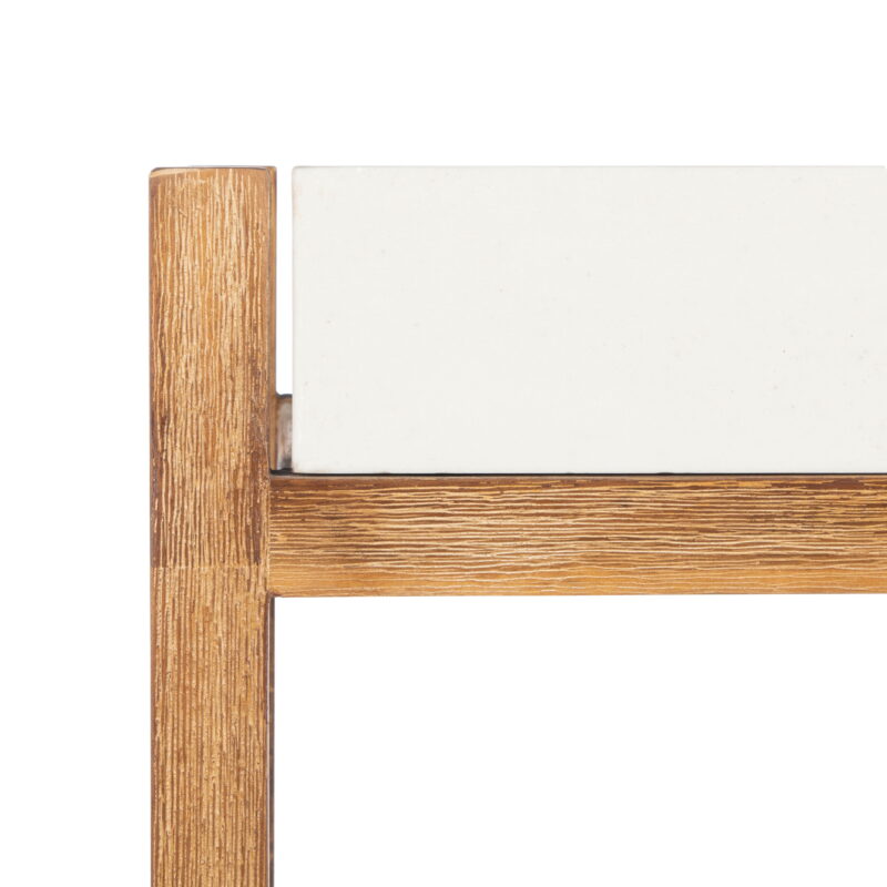 SAFAVIEH Semli Outdoor Patio Shelf, Natural/Beige - Image 7