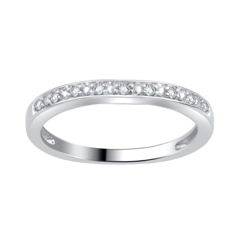 Forever Bride 1/3 Carat T.W. Diamond Sterling Silver Composite Bridal Set - Image 5