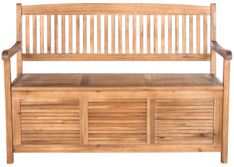 Safavieh Brisbane Indoor/Outdoor Modern Storage Bench - Image 5