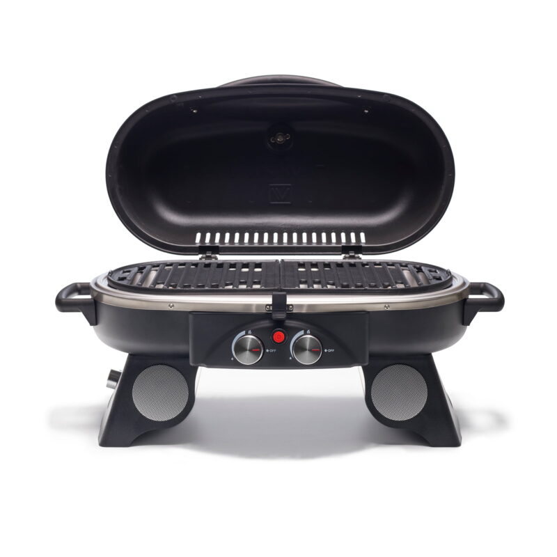 Ukiah Co Drifter Portable Wireless Outdoor Propane Grill w/ Sound System, Black - Image 2