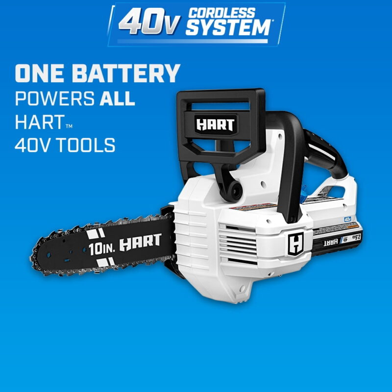 HART 40V 10" Battery-Powered Chainsaw Kit, (1) 2.5 Ah Lithium-Ion Battery - Image 3